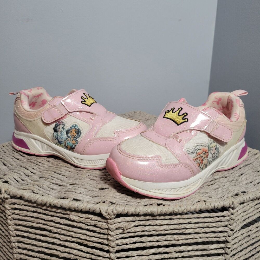 Ground Up Disney Girls Princess Light-Up Athletic Sneaker, ECPS6064 Size 12